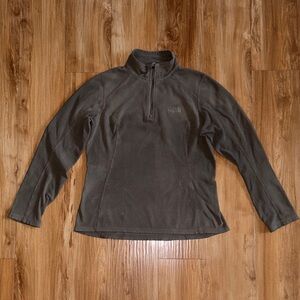 The North Face Army Green Quarter-Zip Long Sleeve